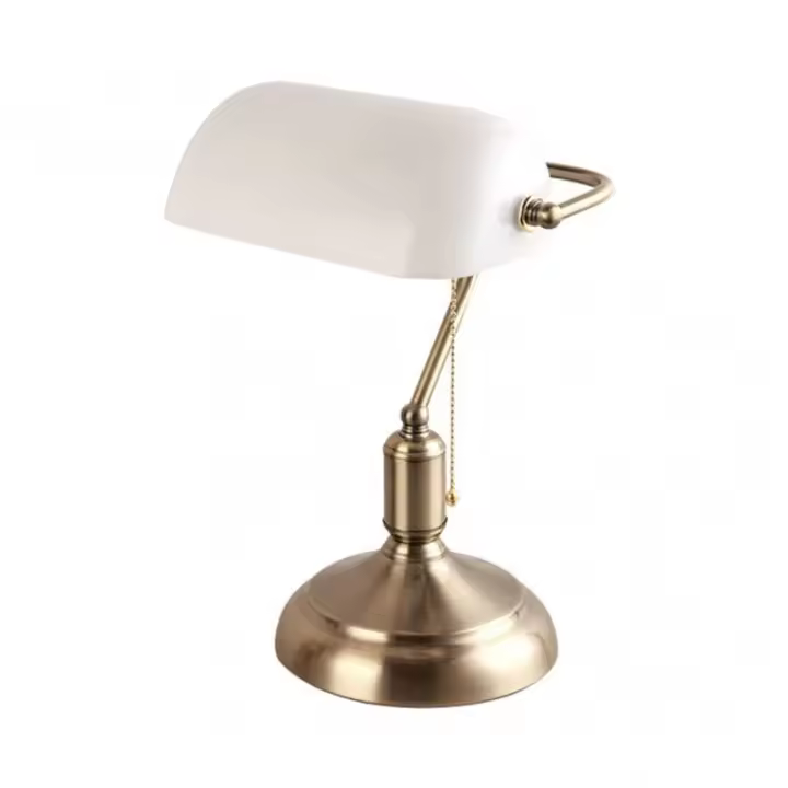 FABRILAMP 159471001 | Sobremesa Abogado 1xe27 Cuero/blanco 38x26x18 Cm - 1