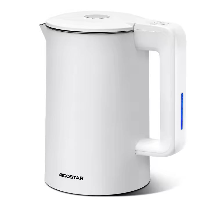 AIGOSTAR Hervidor de Agua Inteligente - Temperatura Regulable de 40°C a 100°C, Doble Pared de Acero Inoxidable, Mantener Caliente 24 hora. Control Wifi, Alexa y Google Home ( 1,7L 2200W) - 1