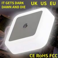 Lámpara Nocturna Mini Con Sensor De Luz Para Niños Y Adultos Para Dormitorio Y Sala De Estar 110-240V Enchufe EU US UK Incluye Batería Luz LED Controlada Por Movimiento - details 0