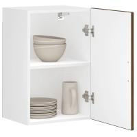 vidaXL Armario de pared para cocina Porto madera de ingeniería blanca en color Blanco/Gris hormigón/Gris sonoma y más | almacenamiento funcional diseño moderno para baño dormitorio sala - details 4