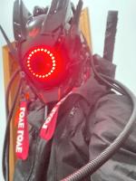 Máscara De Cosplay Cyberpunk Con LED Y Pelucas Dreads Espada Ninja Samurai Regalo De Navidad Y Cumpleaños Para Adultos Unisex - details 10
