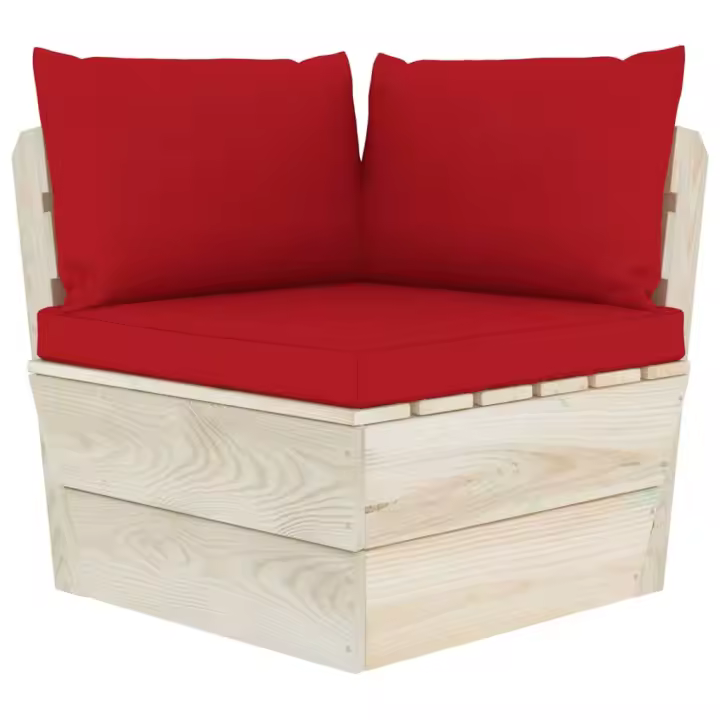 vidaXL Cojines para palets 3 unidades tela Oxford rojo - 1