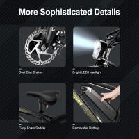 Eleglide M1 Plus 29 pulgadas Bicicleta Eléctrica 36V 12.5Ah Batería 250W Motor 25 km/h Velocidad Máxima Shimano 21 Velocidades Rango Máximo 100KM Frenos de Disco Doble Asiento Cómodo de Espuma MTB Bicicleta Ciclomotor Aplicación Inteligente - Negro - details 8