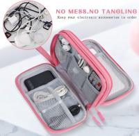 Bolsa organizadora de accesorios electrónicos, Bolsa organizadora cables de viaje de Doble Capa, Bolsa de viaje portátil - details 3