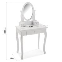 VERSA HOME - Tocador KATE blanco , con 3 cajones y unas medidas de 70x40x129.5 cm - details 1