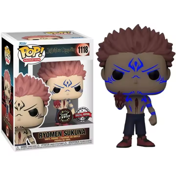 Funko pop en versión glow Chase de Ryomen Sukuna 1118 Jujustu Kaisen - 1