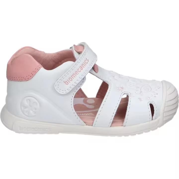 BIOMECANICS | Sandalias Cerradas Biomecanics para Niña – Sandalias en Color Blanco – Sandalias con Velcro – Máxima Sujeción – Respetuosas– Cómodas y Versátiles – Combinables – Modelo 252108C - 1