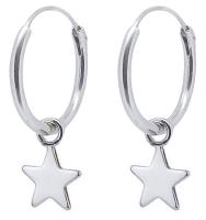 ENTREPLATA Pendientes Aro Plata Ley 925 Colgante Estrellita Mujer Hombre Chico Chica Joven Niño Niña Unisex - details 0