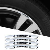 4pcs Decoración De Ruedas Para Coche Estripes De Aluminio Adhesivo Para Renault Sport Duster Megane 2 3 Accesorios Automotrices - details 2