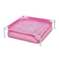 Piscina desmontable infantil Solmar tubular rosa 122x122x30,5 cm – piscina para niños fácil de montar - details 0
