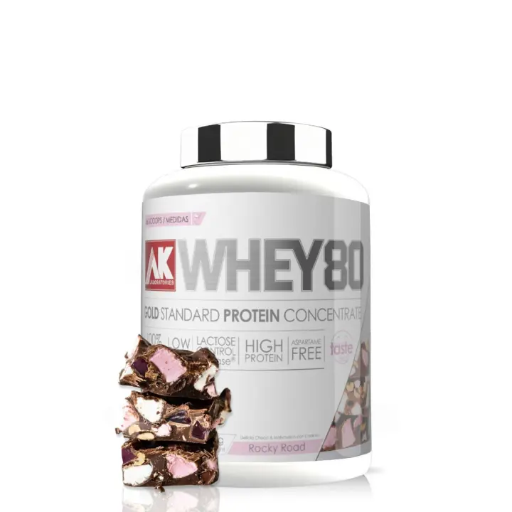 AK Laboratories WHEY 80 AK ™ [2 KG] - Proteínas de Suero Lácteo PREMIUM fabricado por Microfiltración mecánica en frio bajo en lactosa, grasa… con aromas naturales. - 1