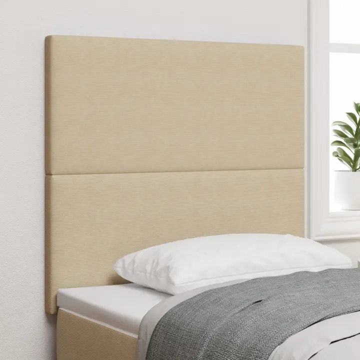 Cabecero vidaXL Diseño Simple Verde Claro Gris 100 cm Algodón Pana - 1