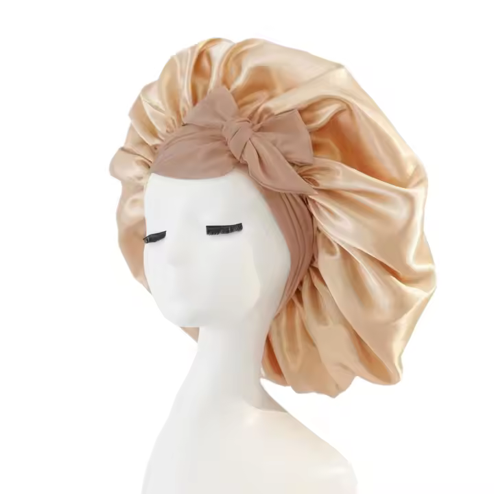 Nueva Bufanda De Cabello Para Dormir En Satén Ajustable Con Correa Elástica Para Mujer Cubierta Para Cabello De Noche Estilo Turbante Moda - 1