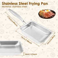 Sartén De Acero Inoxidable Para Tamagoyaki Omelette Japonesa Con Mano Multifuncional Rectangular Para Cocina Desayuno - details 8