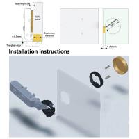2Pcs Juego De Bisagras Para Puerta De Vidrio 26mm Para Armario De Vino Y Mostrador Bisagra De Amortiguación Y No Bisagra - details 5