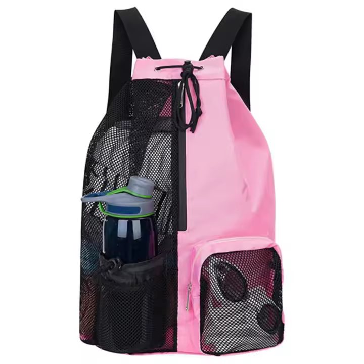 Bolsa de Natation, mochila de Malla with Cordón, Bolsa Deportiva, impermeable, Con compartimientos húmedos y SECOS, Correos ajustables, para Natation, fitness, entrenamiento para hambres y Mujeres - 1