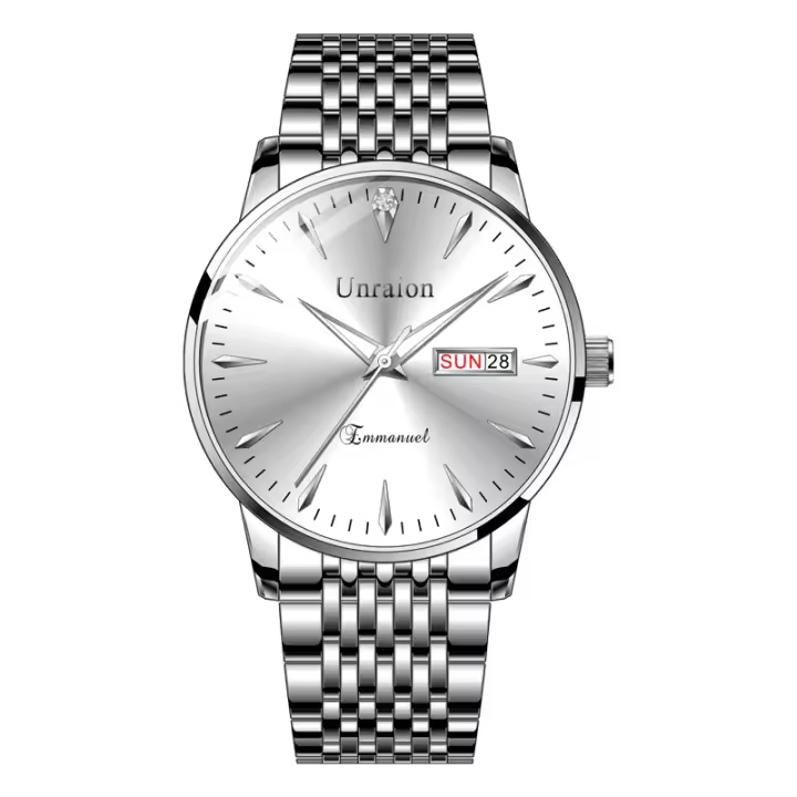 Reloj De Pulsera Masculino Automático Suizo Con Movimiento De Cuarzo Resistente Al Agua Calendario Doble Luminoso Y Calendario No Mecánico Para Estudiantes - 1