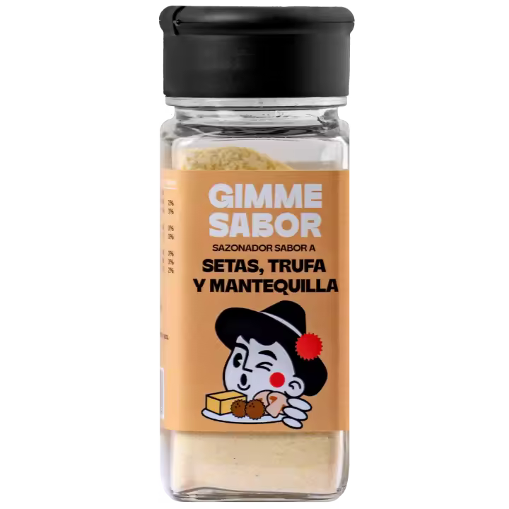 GIMME SABOR Sazonador vegetal sabor SETAS, TRUFA Y MANTEQUILLA, Sin glutamato ni alérgenos - 1