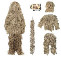 5Pcs Traje De Ghillie Para Adultos Ropa De Caza Camuflaje Indumentaria Unisex Para Caza Y Observación De Aves Material De Poliéster - details 3