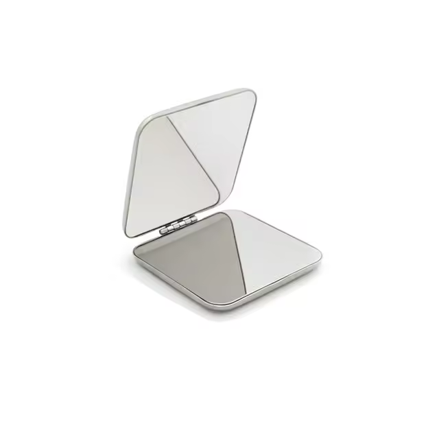 Espejo De Maquillaje Portátil Para Mujer En Acero Inoxidable Pequeño Y Plegable Herramienta Estética Para El Día a Día - 1