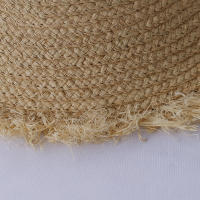 Sombrero De Paja Raffia 100% Para Mujer Verano 2024 Con Lazo Protección UV Sombrilla Casual Para Playa Y Exterior - details 7