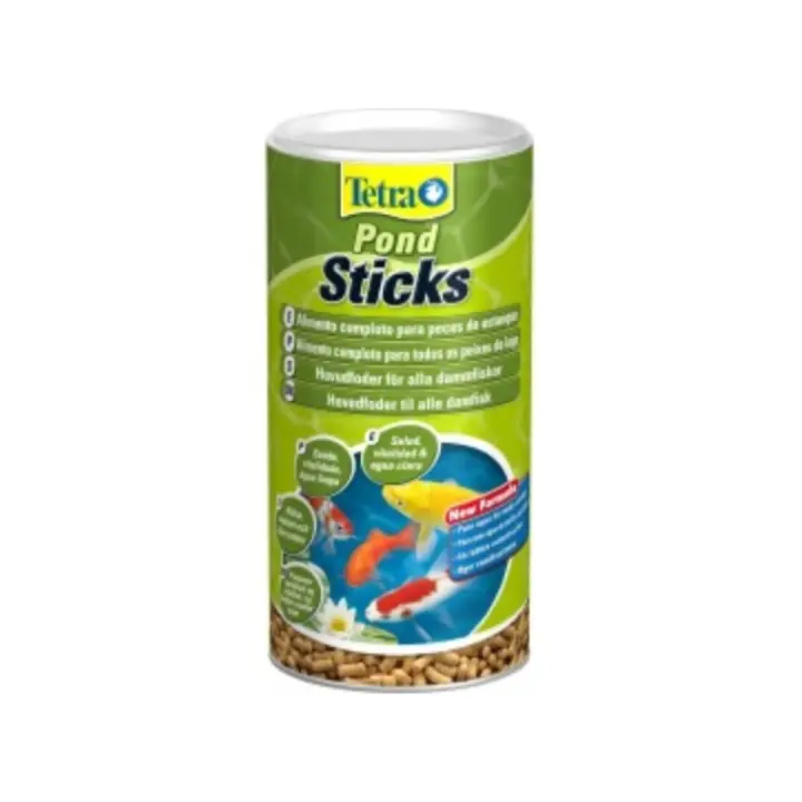 TETRA POND STICKS PARA PECES DE ESTANQUE 1 L/ 100 g. Con ingredientes de alta calidad que promueven un crecimiento saludable, fortalecen el sistema inmunológico y mejoran la calidad del agua - 1