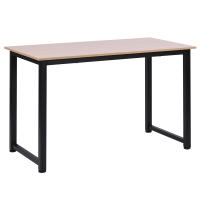 HOMCOM Mesa de Ordenador Mesa de Comedor Escritorio para Hogar Oficina con Pies Ajustables Mobiliario Simple de Oficina 120x60x76cm Carga 100 kg Marco Metal - details 0