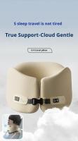 Almohada De Viaje En Forma De U De Memoria Puro Soporte Cervical Para Avión Oficina Siesta Almohadas De Cuello Almohada De Cabeza - details 1