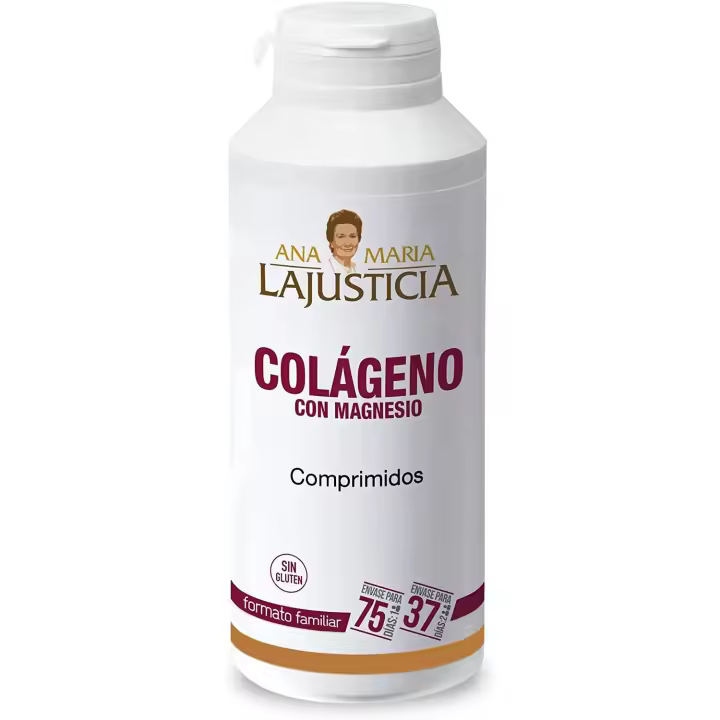 Ana Maria Lajusticia - Colágeno con magnesio – 450 comprimidos articulaciones fuertes y piel tersa. Regenerador de tejidos con colágeno hidrolizado tipos 1 y 2. Envase para 75 días de tratamiento. - 1