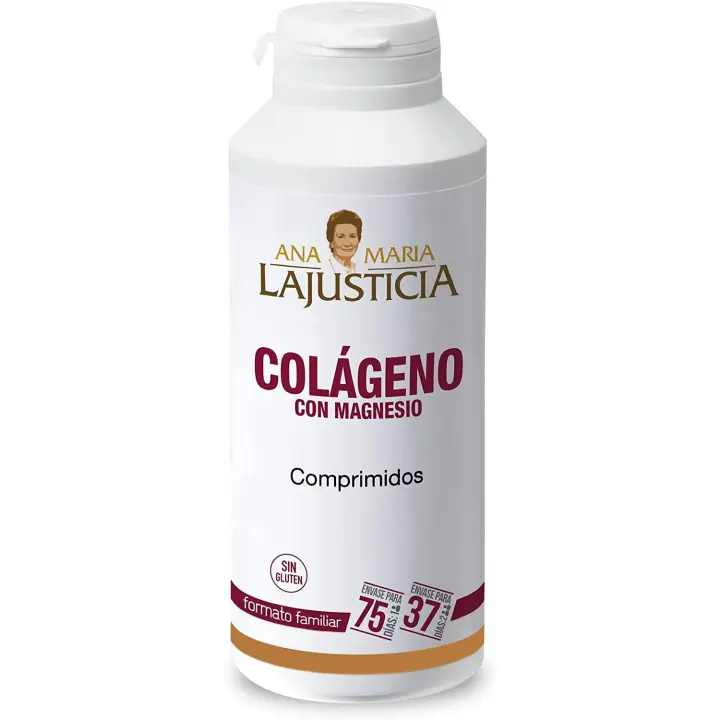 Ana Maria Lajusticia - Colágeno con magnesio – 450 comprimidos articulaciones fuertes y piel tersa. Regenerador de tejidos con colágeno hidrolizado tipos 1 y 2. Envase para 75 días de tratamiento. - 1