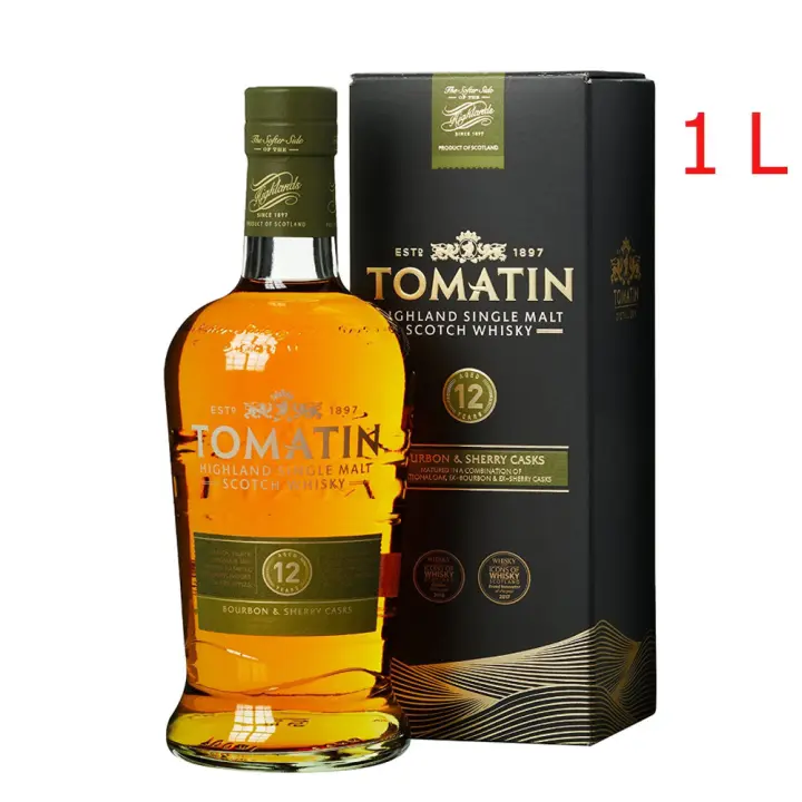 Whisky Tomatin 12 Años - Botella 1 L - Highland Single Malt Scotch - 43% - 1