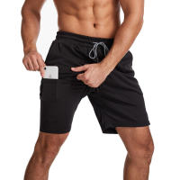 GITF Shorts De Entrenamiento Para Hombres 2-en-1 Running 7 Pulgadas Secado Rápido Gimnasio Deporte Fútbol Algodón Sólido Talla Verdadera - details 5