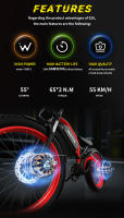 Duotts N26 E Bicicleta de Alta velocidad sin Motor Doble 48 v20ah cateria Bicicleta Eléctrica de Nieve amortiguación hidráulica 26*4,0 - details 1