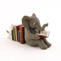 Elefante Y Conejo Lectura Estatua De Resina Adorno Animal Decoración Para El Hogar Estilo Moderno Sin Personalizar - details 5