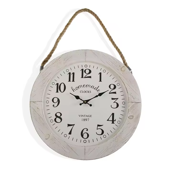 Versa Bourke Reloj de Pared Decorativo para la Cocina, el Salón, el Comedor o la Habitación, , Medidas (Al x L x An) 51,5 x 5 x 50 cm, Madera, Color Gris - 1