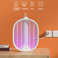 Mosquitero Eléctrico Recargable Por USB Plegable Con Luz UV Ajustable En Ángulo 3000V Asesino De Insectos Exterminador De Mosquitos - details 1