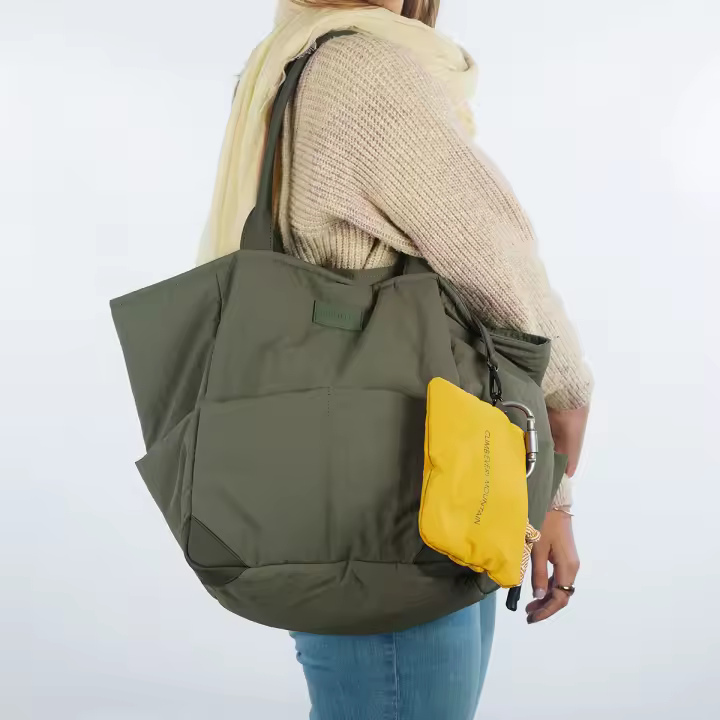Gioseppo Bolso Shopper Acolchado Color Caqui - Odda, Tejido Reciclado - 1