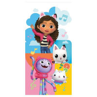 Gabby Toalla de Playa Microfibra, Toalla para Piscina, Baño, Viaje 70x140cm, Gabby's Dollhouse Toalla Infantil para Niñas La casa de muñecas de Gabby , Regalo Cumpleaños, Color Rosa - details 0