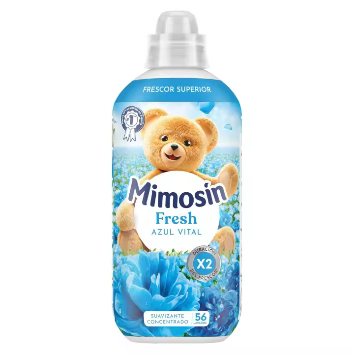 PACK de 4 - Mimosín suavizante concentrado extra fragancia Azul Vital 4 botellas de 56 dosis - 1