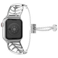 Correa De Acero Inoxidable Compatible Con Apple Watch Para Mujeres Estilo Metalico Versátil Para Modelos De 38mm 40mm 41mm 42mm 44mm 45mm - details 2