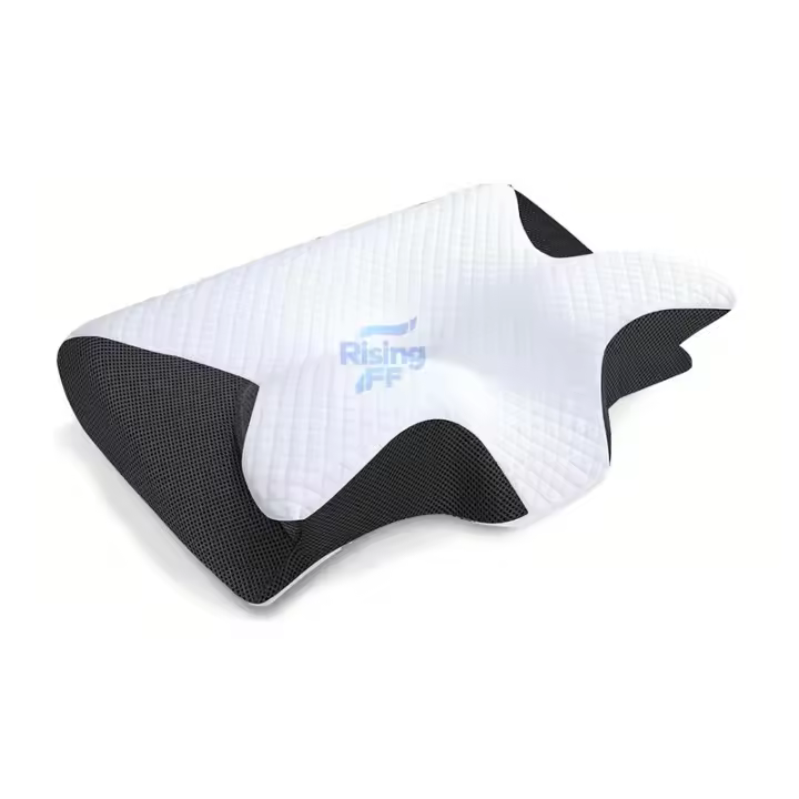 Cojín De Memoria Para El Cuello En Forma De Mariposa Cojín De Descanso Para El Sueño De Masaje Ortopédica Para El Cuello Cómoda Y Cubierta De Espuma De Memoria - 1
