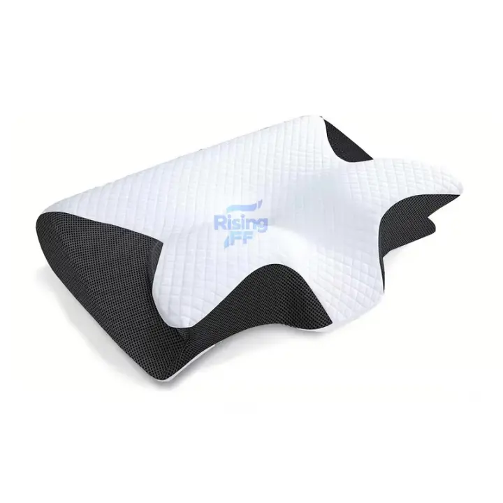 Cojín De Memoria Para El Cuello En Forma De Mariposa Cojín De Descanso Para El Sueño De Masaje Ortopédica Para El Cuello Cómoda Y Cubierta De Espuma De Memoria - 1