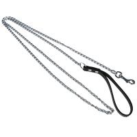 Correa De Metal Duradero Antigolpes Para Perros Pequeños Medianos Y Grandes Con Manija De Cuero PU Y Cadena De Hierro Accesorios Para Mascotas - details 8