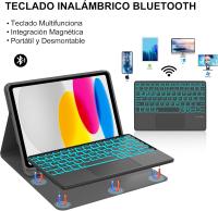 Funda con teclado y trackpad para iPad Air5/Air4/Air6-10.9/11, universal, desmontable, con Bluetooth y retroiluminación de 7 colores. - details 0