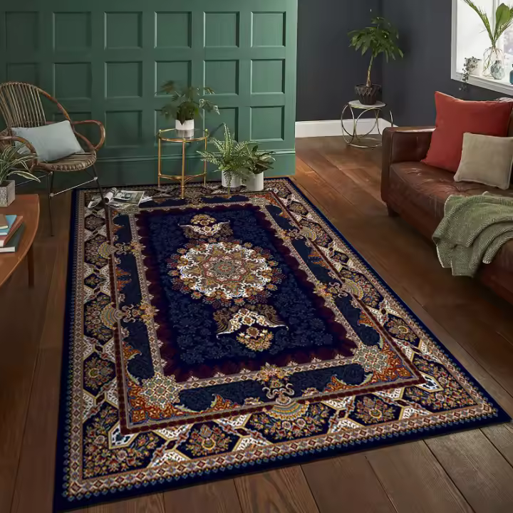 Carpetas De Lujo Y Resistencia a La Paja Para Sala De Estar Y Dormitorio Estilo Persa Americano Fácil De Limpia Y Cuidar Alfombra De Hotel Exótica Y Luminosa - 1