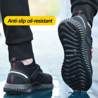 Zapatos De Seguridad Para Hombres Con Punta De Acero Antideslizantes Y Antipinchazos Zapatillas De Trabajo Indestructibles Tamaño Ajustable Para Adultos - details 6