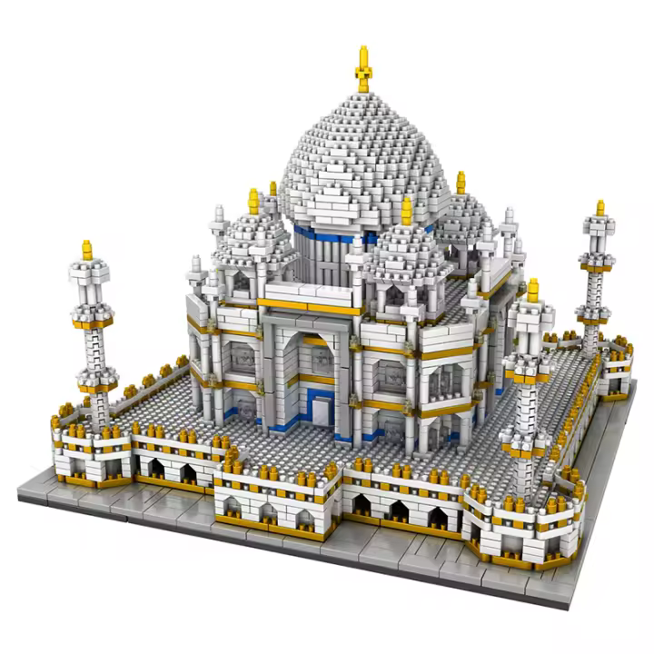 Conjunto De Bloques De Construcción De Arquitectura Famous Del Mundo Taj Mahal India Castillo Modelo Micro Bloques DIY Juguete Asamblea Para Adultos Y Niños - 1