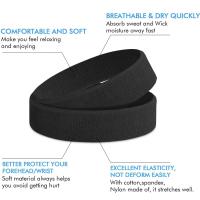 3pcs Cinturones De Sudor Para Deportes Para Hombres Y Mujeres Absorbentes De Moqueta Para Tenis Baloncesto Correr Gimnasio Ejercicio - details 1
