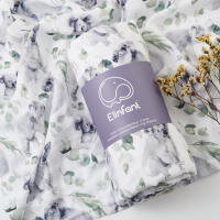 Elinfant Manta De Seda De Bambú Y Algodón Para Bebé Recién Nacido 120x110cm Toalla De Baño Y Envoltura De Alta Calidad Con Estampado Digital Unisex - details 9