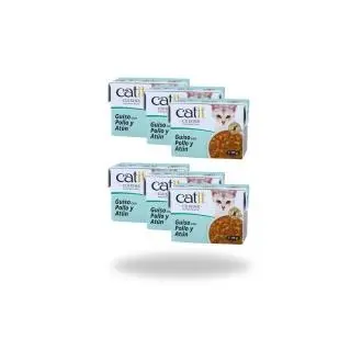 Hagen Tropican Mascotas Catit Cuisine Guiso con Pollo y Atún 6 X 95 Gr - Comida Húmeda para Gatos Nutritiva y Sabrosa - 1